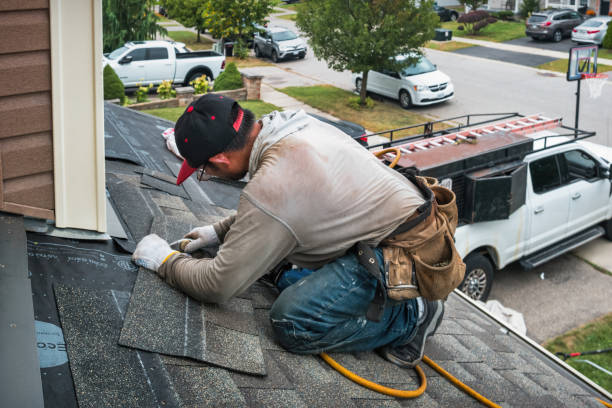 Professional Roofing technician working in Junction City, WI
